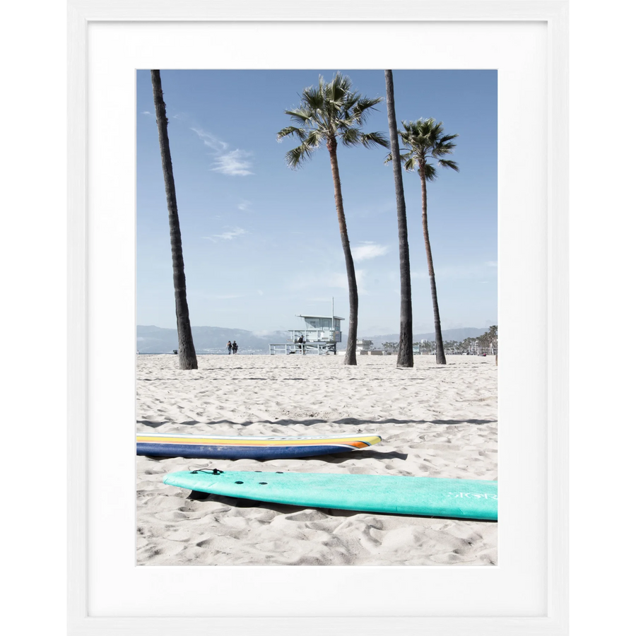 Poster Kalifornien Venice Beach K121 - Weiss 1.5cm / Motiv: