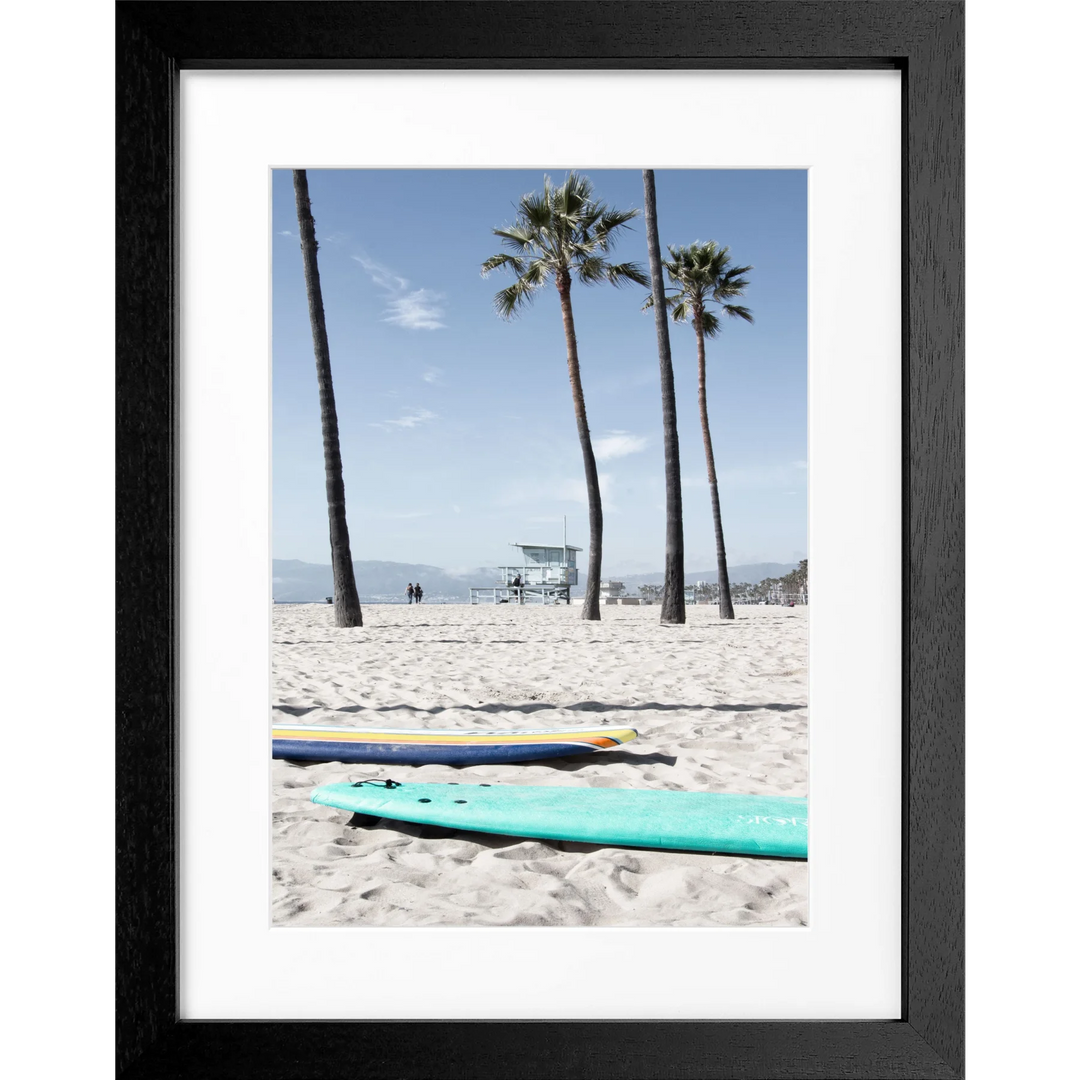 Poster Kalifornien Venice Beach K121 - Schwarz 3cm / Motiv: