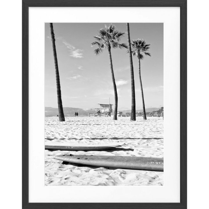 Poster Kalifornien Venice Beach K121 - Schwarz matt 1.5cm