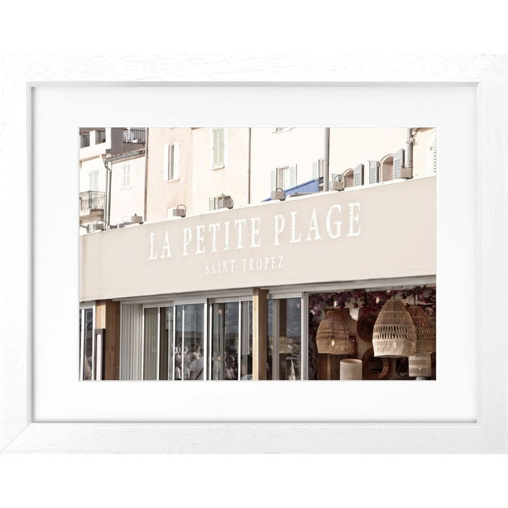 Poster ’La Petite Plage’ Saint Tropez ST03 - Weiss 3cm