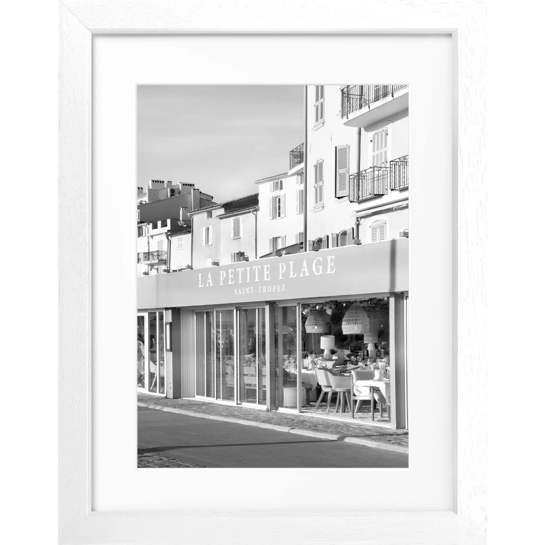 Poster ’La Petite Plage’ Saint Tropez ST14 - Weiss 3cm