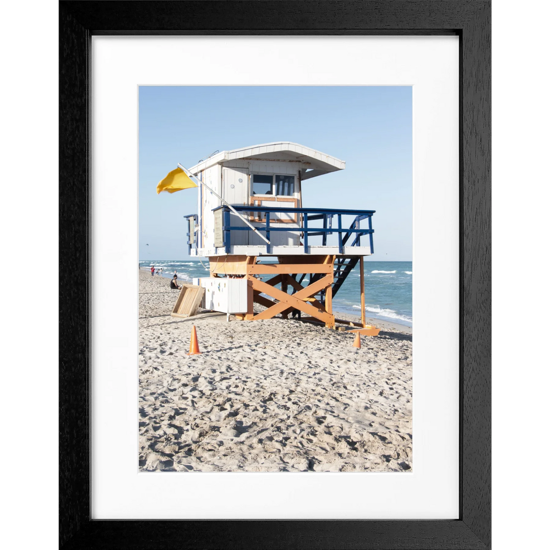 Poster ’Lifeguard’ Florida Key West FL15B - Schwarz 3cm