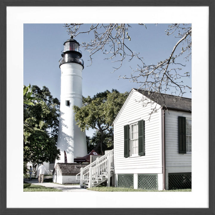 Poster ’Lighthouse’ Florida Key West FL10A - Schwarz