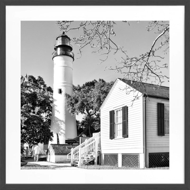 Poster ’Lighthouse’ Florida Key West FL10A - Schwarz