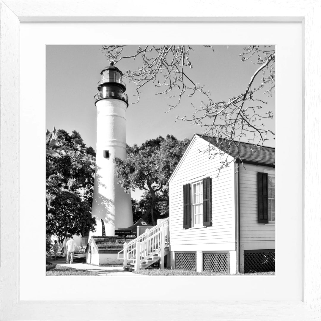 Poster ’Lighthouse’ Florida Key West FL10A - Weiss 3cm