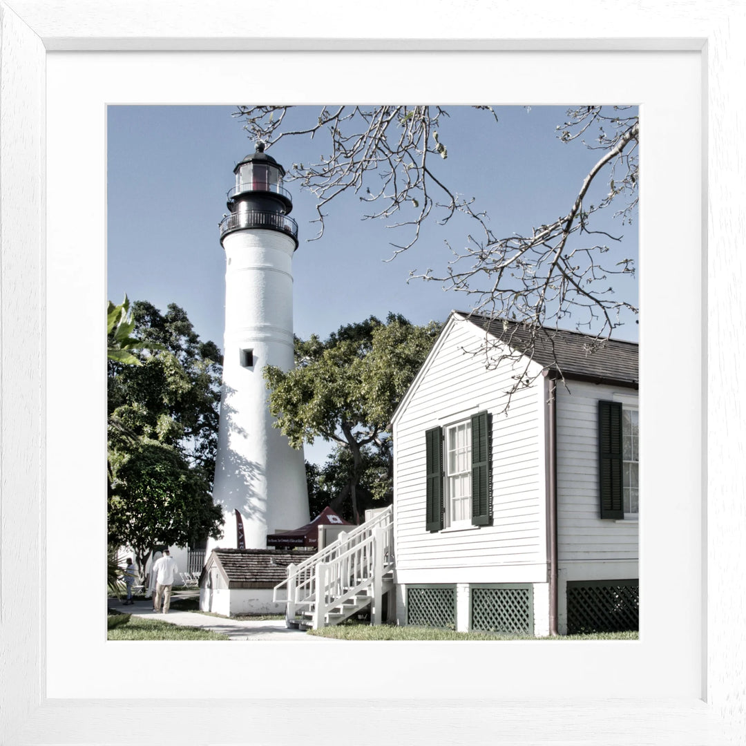 Poster ’Lighthouse’ Florida Key West FL10A - Weiss 3cm