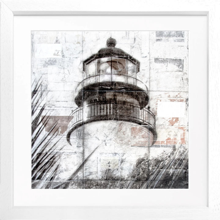 Poster ’Lighthouse’ Key West GM75Q - Rahmenfarbe: weiss