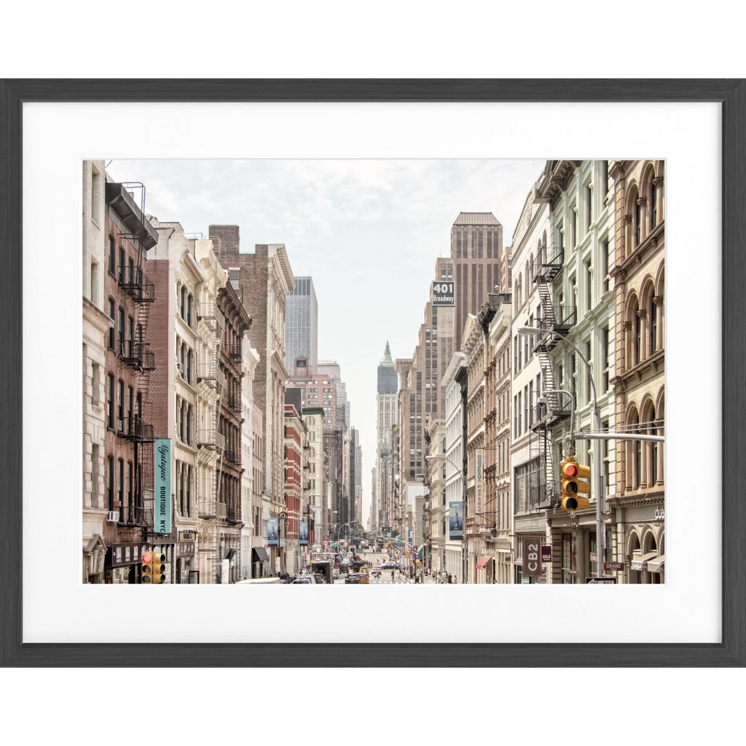 Poster New York ’Broadway’ NY86 - Schwarz matt 1.5cm