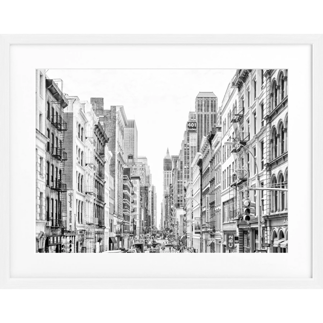 Poster New York ’Broadway’ NY86 - Weiss 1.5cm / S (31cm