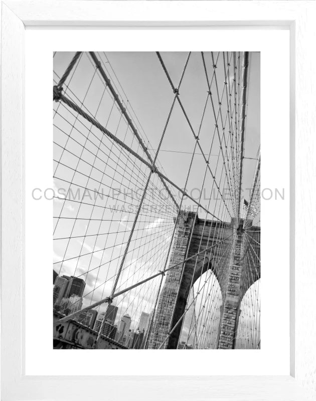 Poster New York ’Brooklyn Bridge’ NY102 - Weiss 3cm / S
