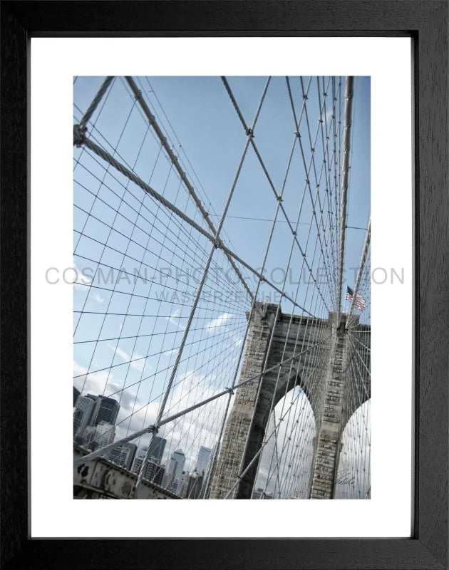 Poster New York ’Brooklyn Bridge’ NY102 - Schwarz 3cm