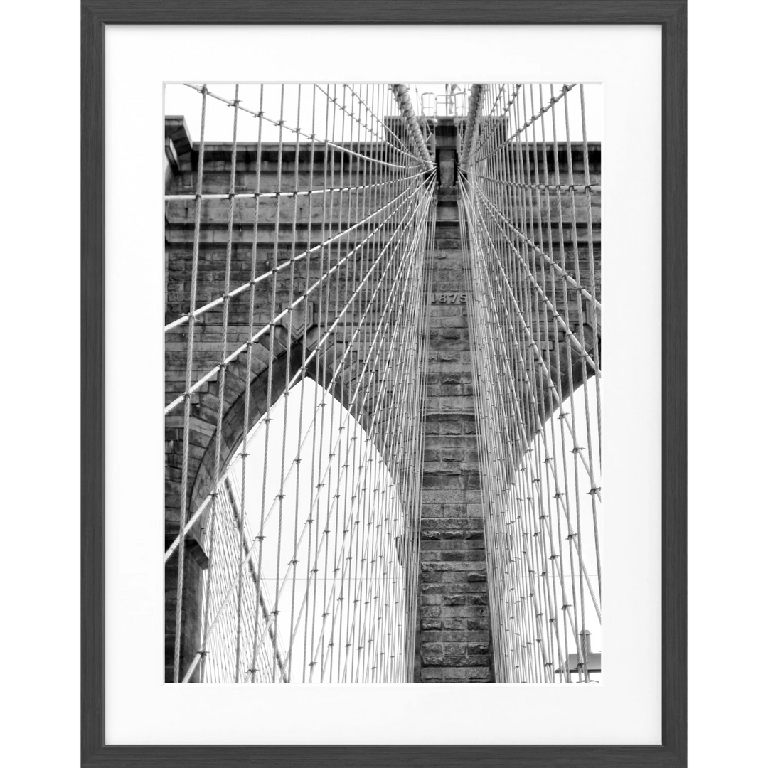 Poster New York ’Brooklyn Bridge’ NY105 - Schwarz matt