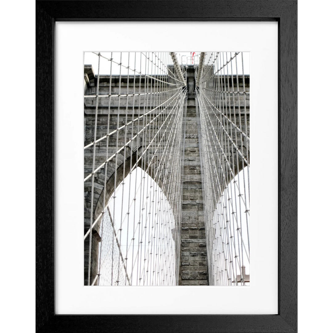 Poster New York ’Brooklyn Bridge’ NY105 - Schwarz 3cm