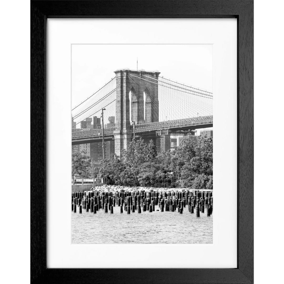 Poster New York ’Brooklyn Bridge’ NY112 - Schwarz 3cm