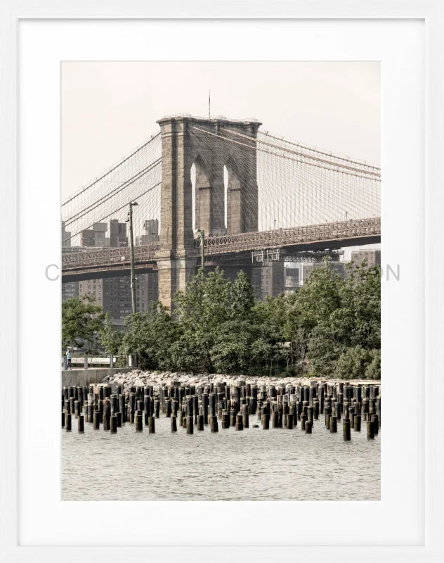 Poster New York ’Brooklyn Bridge’ NY112 - Weiss 1.5cm