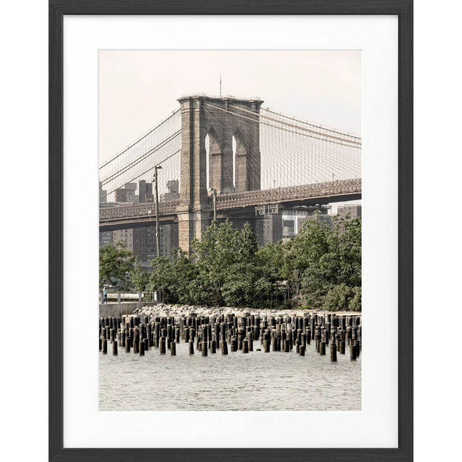 Poster New York ’Brooklyn Bridge’ NY112 - Schwarz matt