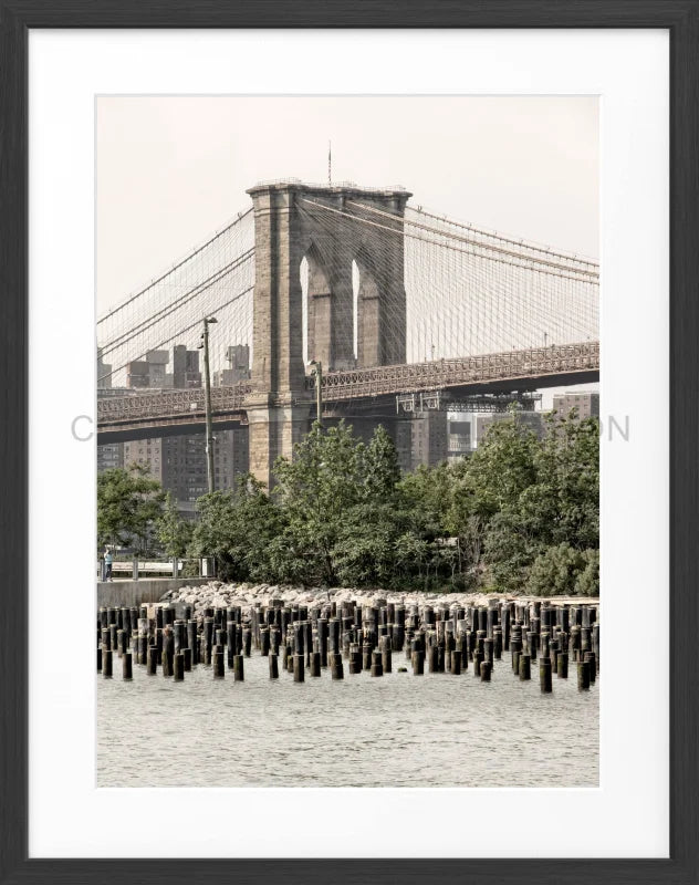 Poster New York ’Brooklyn Bridge’ NY112 - Schwarz matt
