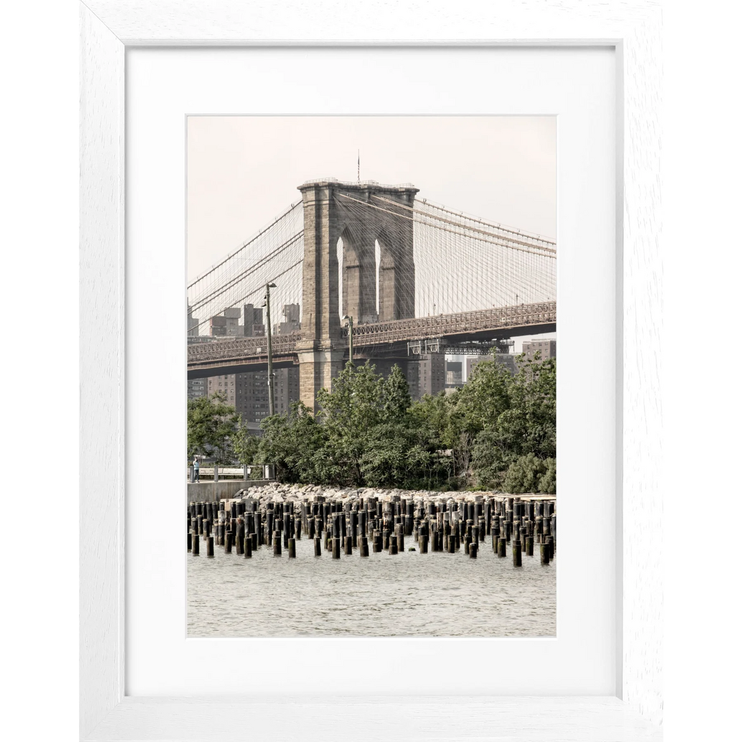 Poster New York ’Brooklyn Bridge’ NY112 - Weiss 3cm / S