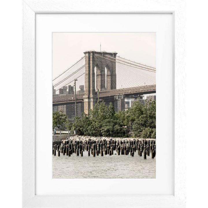 Poster New York ’Brooklyn Bridge’ NY112 - Weiss 3cm / S