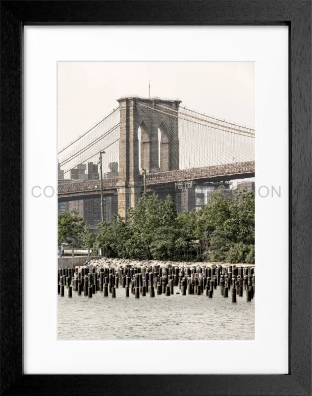 Poster New York ’Brooklyn Bridge’ NY112 - Schwarz 3cm
