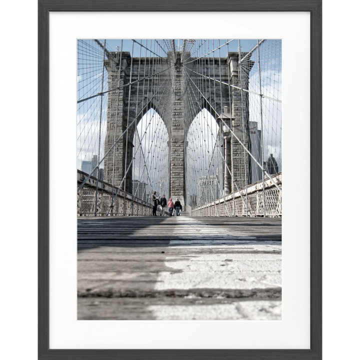 Poster New York ’Brooklyn Bridge’ NY34 - Schwarz matt