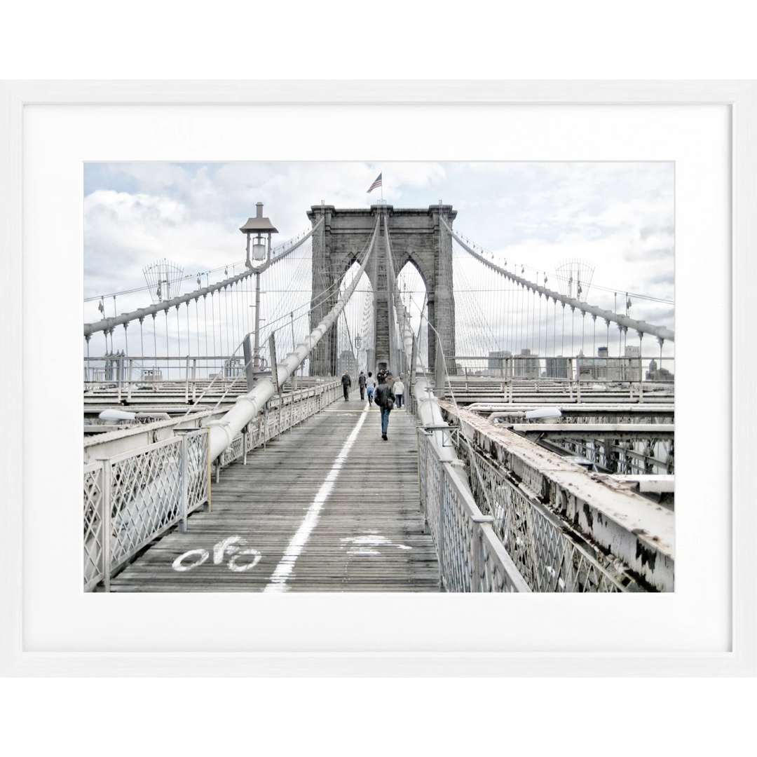 Poster New York ’Brooklyn Bridge’ NY68 - Weiss 1.5cm