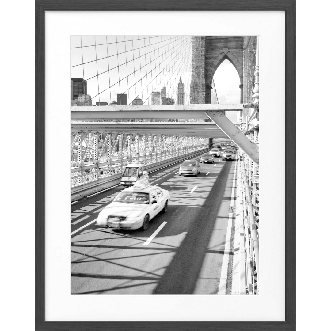 Poster New York ’Brooklyn Bridge’ NY70 - Schwarz matt