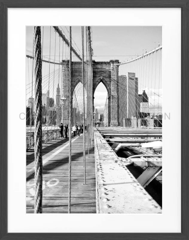 Poster New York ’Brooklyn Bridge’ NY72 - Schwarz matt