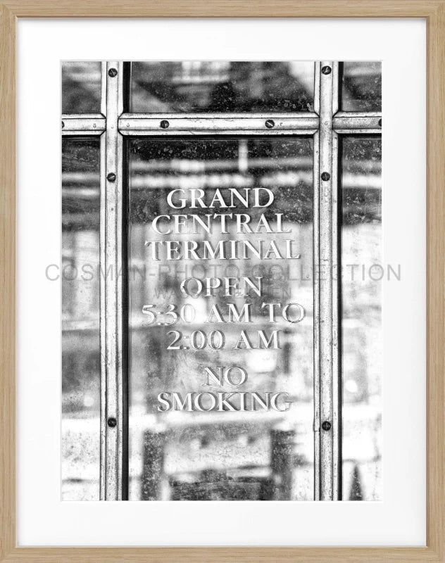 Poster New York ’Central Station’ NY87 - Eiche Furnier