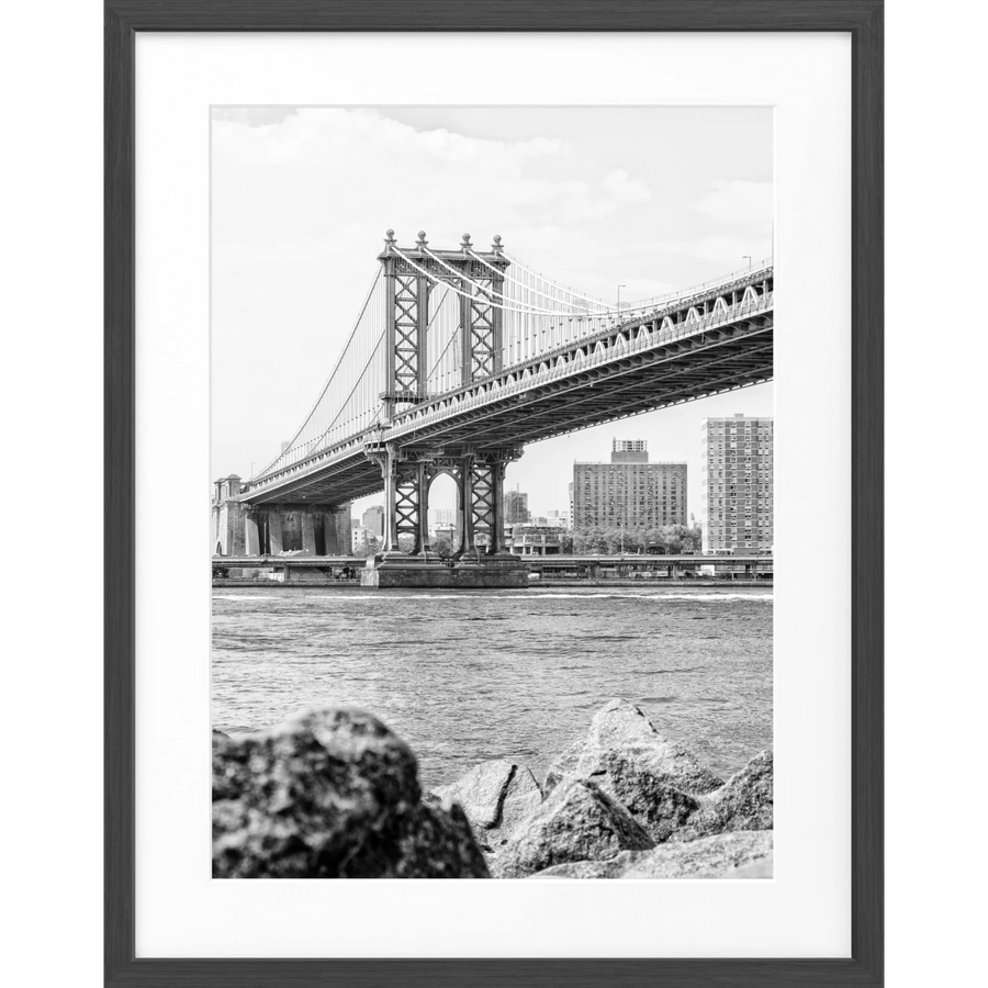 Poster New York ’Manhattan Bridge’ NY104 - Schwarz matt