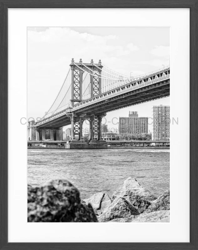 Poster New York ’Manhattan Bridge’ NY104 - Schwarz matt