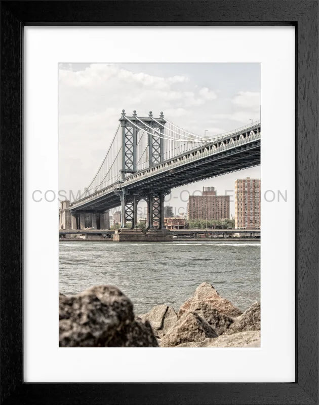 Poster New York ’Manhattan Bridge’ NY104 - Schwarz 3cm