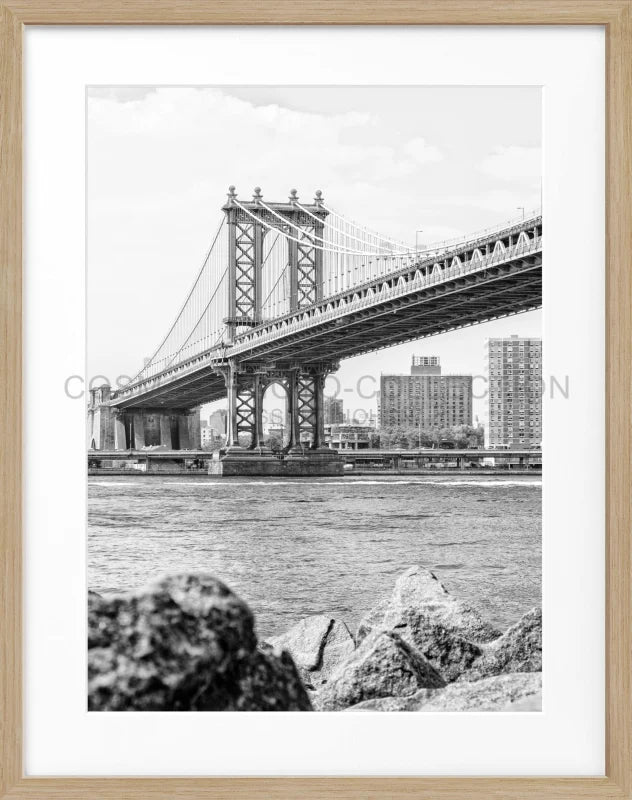Poster New York ’Manhattan Bridge’ NY104 - Eiche
