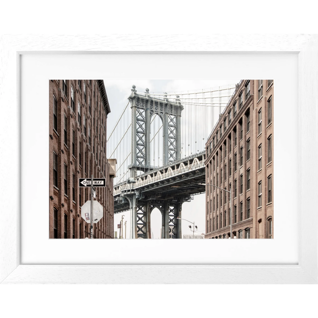 Poster New York ’Manhattan Bridge’ NY113 - Weiss 3cm