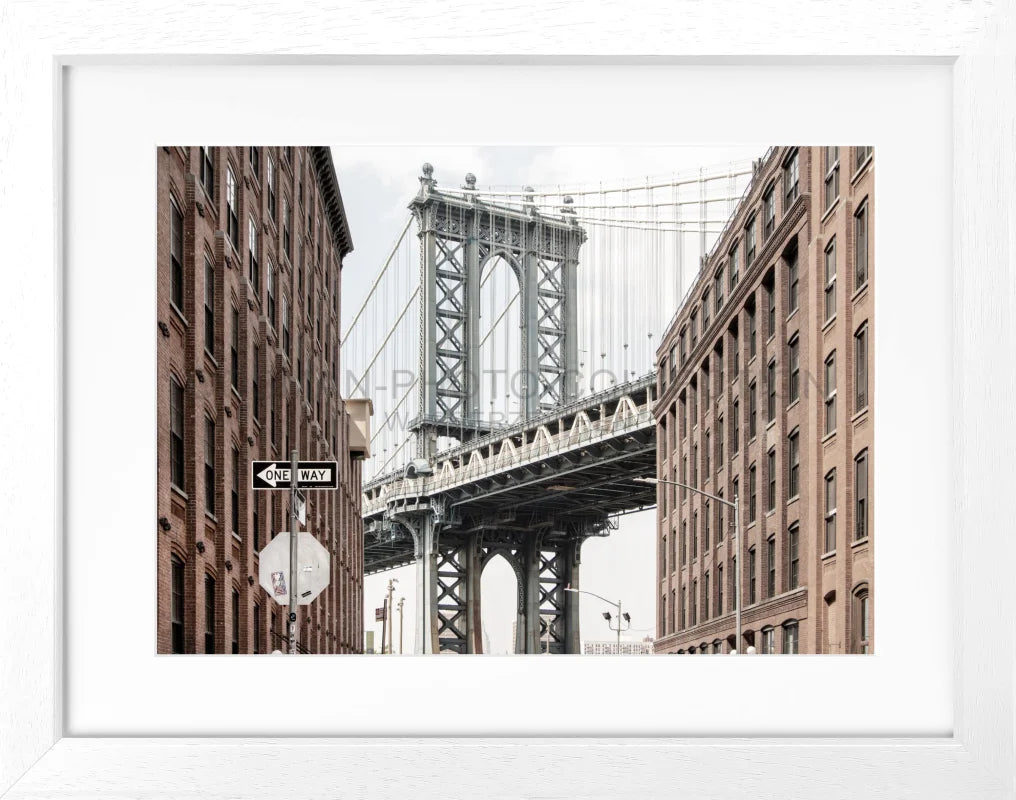 Poster New York ’Manhattan Bridge’ NY113 - Weiss 3cm