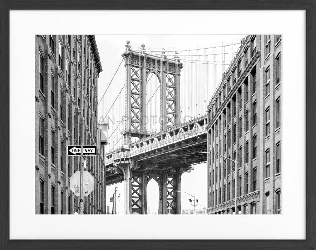Poster New York ’Manhattan Bridge’ NY113 - Schwarz matt
