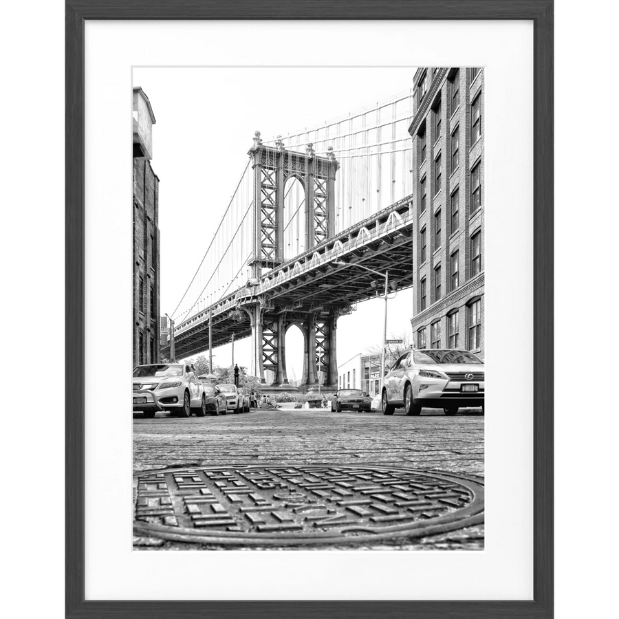 Poster New York ’Manhattan Bridge’ NY33 - Schwarz matt