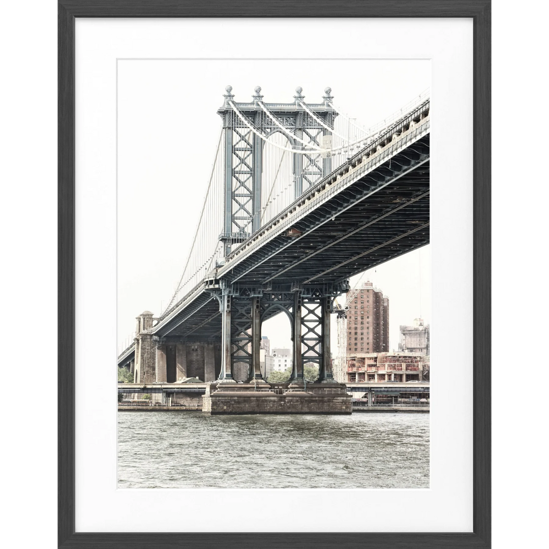 Poster New York ’Manhattan Bridge’ NY44 - Schwarz matt