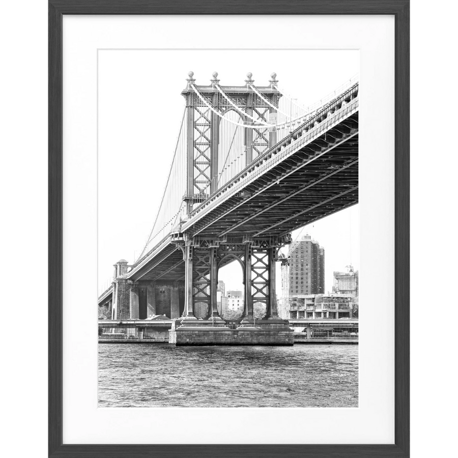 Poster New York ’Manhattan Bridge’ NY44 - Schwarz matt