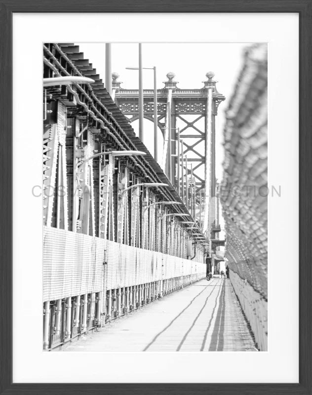 Poster New York ’Manhattan Bridge’ NY84 - Schwarz matt