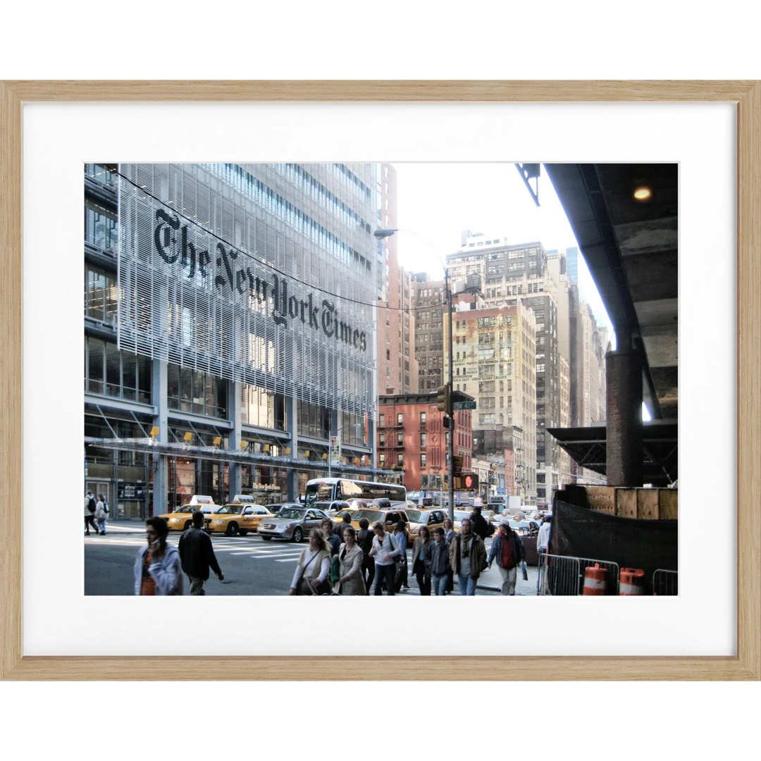 Poster New York ’New Times’ NY62 - Eiche Furnier 1.5cm
