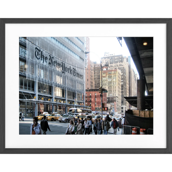 Poster New York ’New Times’ NY62 - Schwarz matt 1.5cm
