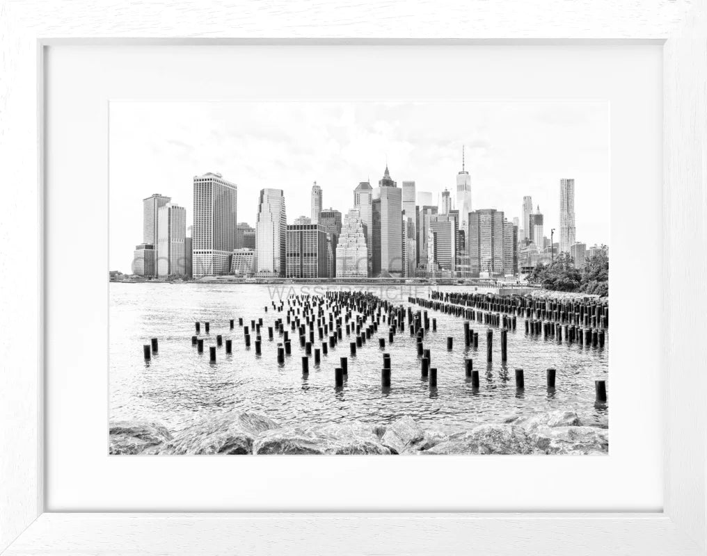Poster New York NY108 - Weiss 3cm / S (31cm x 25cm) Motiv: