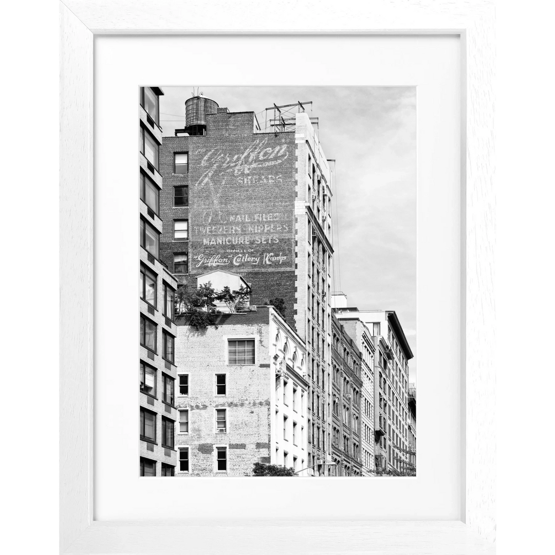 Cosman-Interior Motiv: schwarz/weiss / Grösse: S (25cm x 31cm) / Rahmenfarbe: weiss matt Poster New York NY32