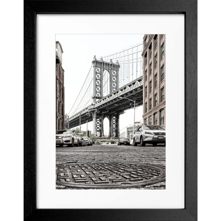 Cosman-Interior Motiv: farbe / Grösse: S (25cm x 31cm) / Rahmenfarbe: schwarz matt Poster New York NY33