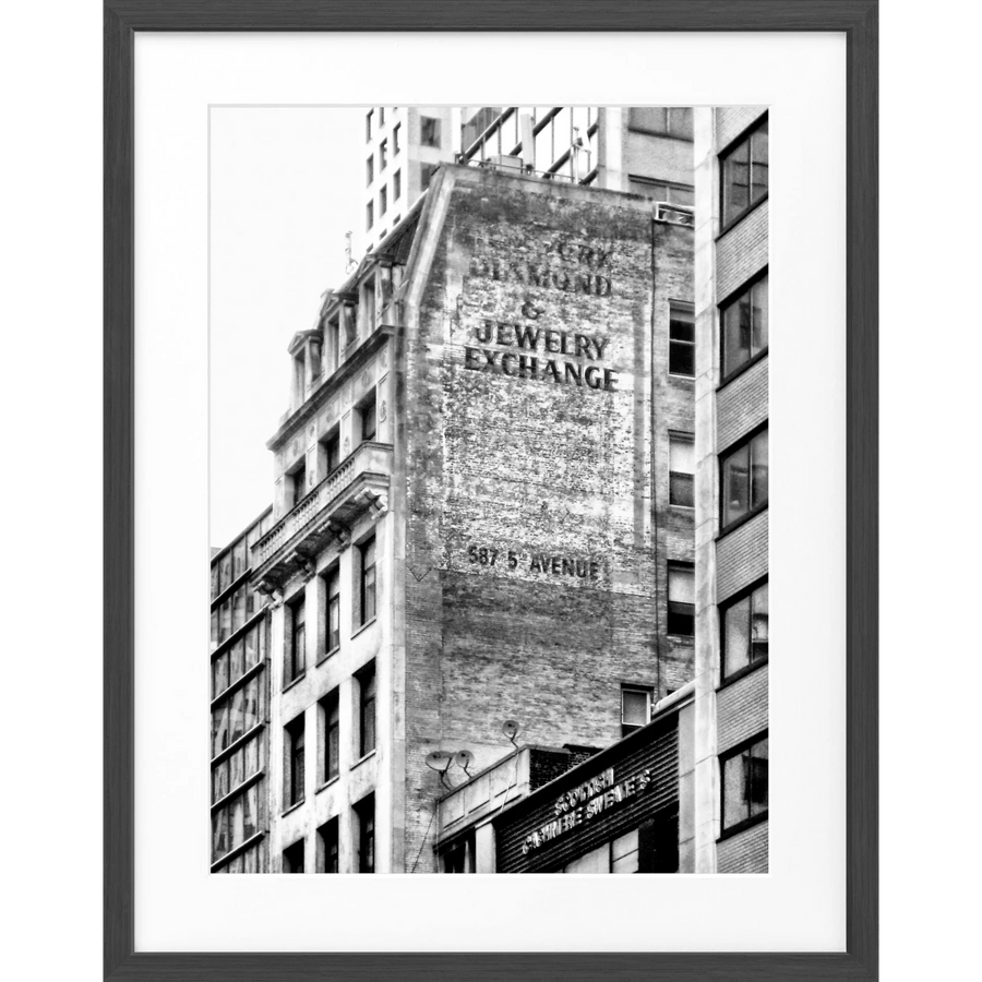 Poster New York NY33A - Schwarz matt 1.5cm / S (25cm x