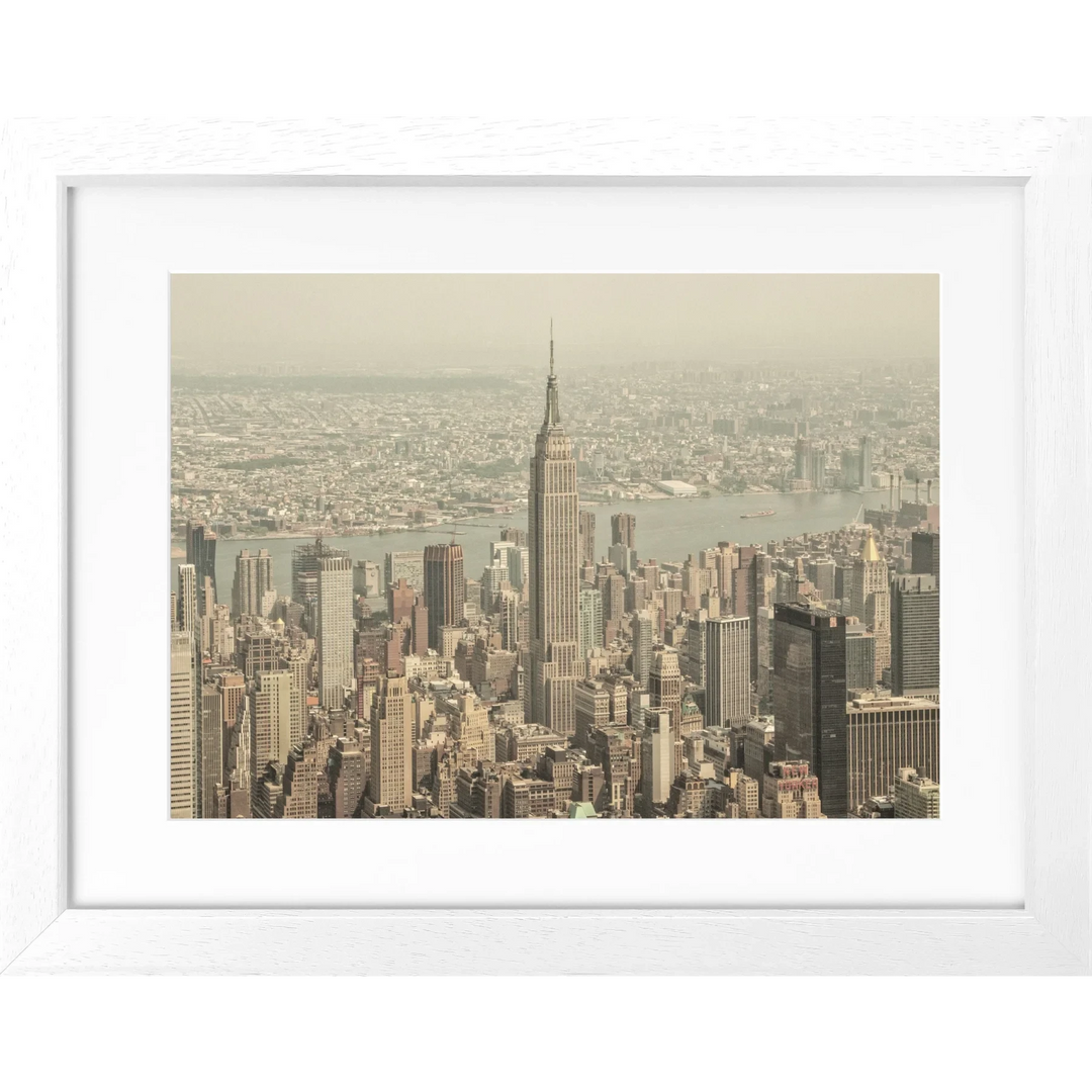 Cosman-Interior Rahmenfarbe: weiss matt / Grösse: S (31cm x 25cm) / Motiv: farbe Poster New York NY38