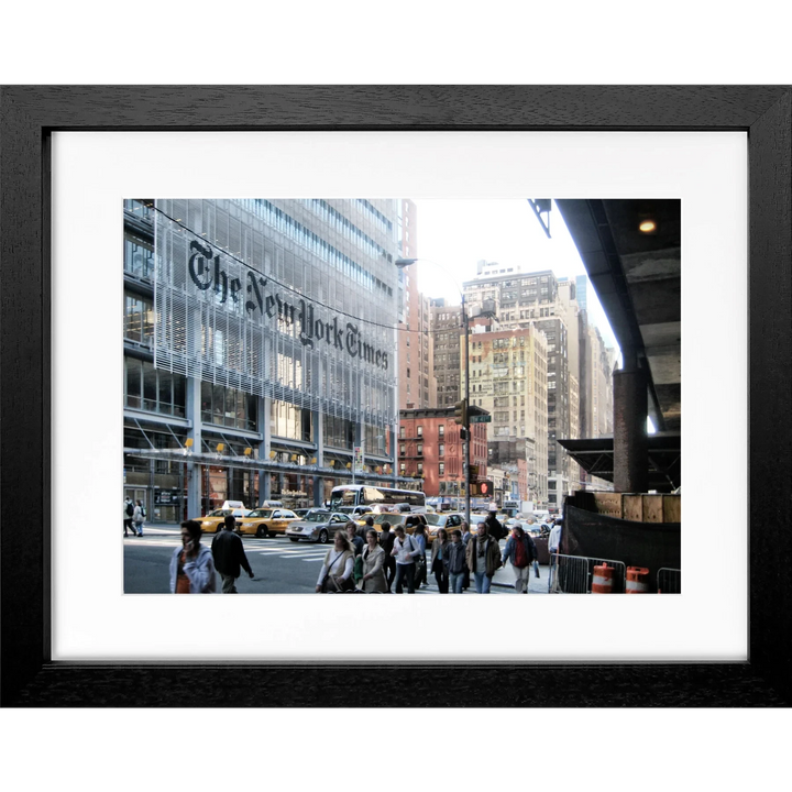 Cosman-Interior Rahmenfarbe: schwarz matt / Grösse: S (31cm x 25cm) / Motiv: farbe Poster New York NY62