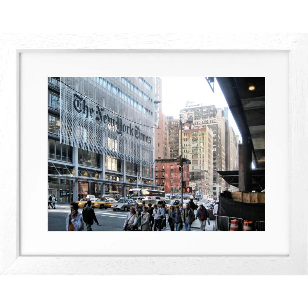 Cosman-Interior Rahmenfarbe: weiss matt / Grösse: S (31cm x 25cm) / Motiv: farbe Poster New York NY62