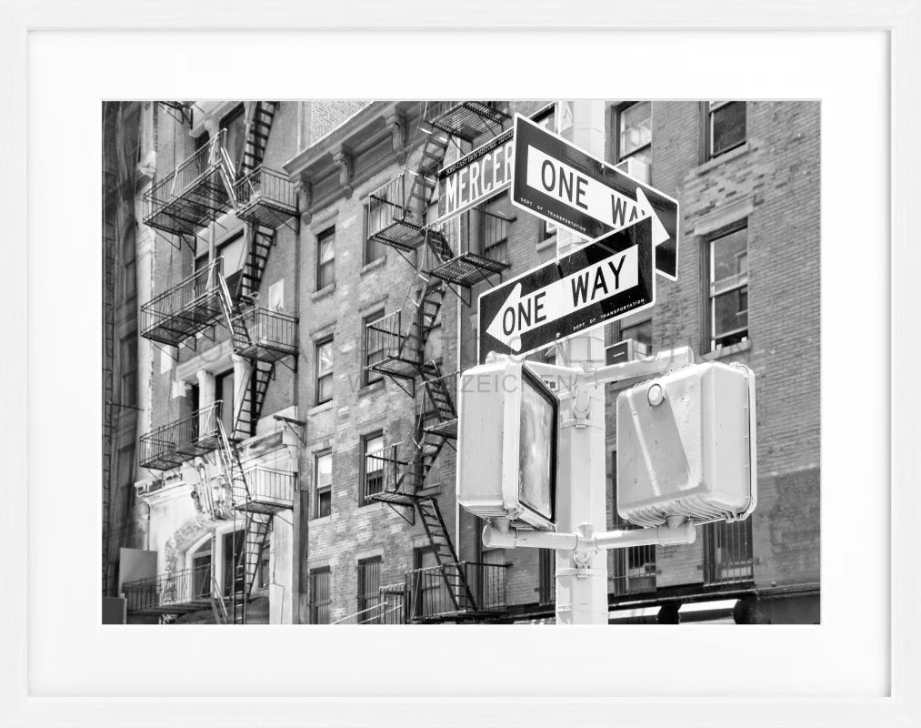 Poster New York NY82 - Weiss 1.5cm / S (31cm x 25cm) Motiv:
